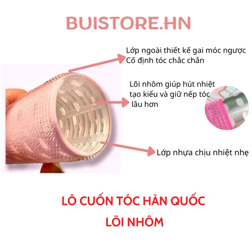 [Tang day buoc toc ]- Lô cuốn tóc tự dính lõi nhôm, lô cuốn tóc mái bay làm phồng chân tóc tự nhiên PHONG CÁCH Hàn Quốc