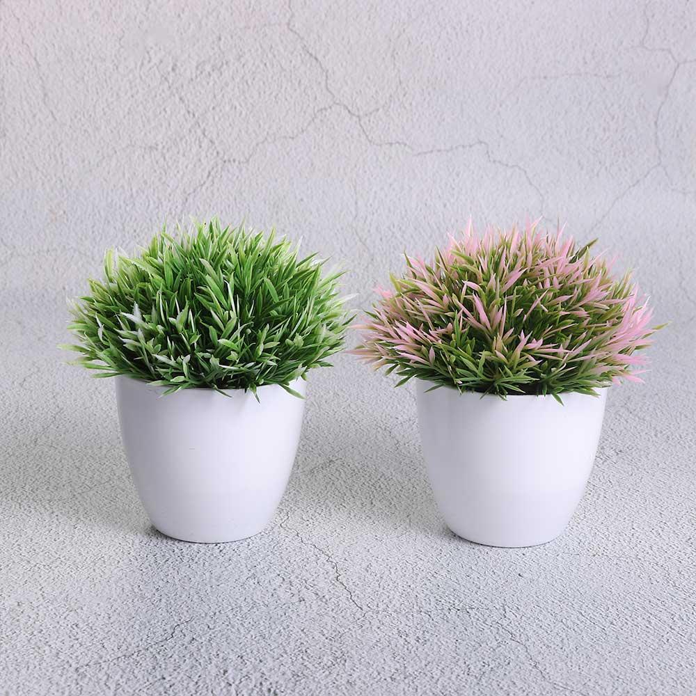 Cây Nhỏ Giả Màu Sắc Đỏ Dùng Trang Trí Văn Phòng / Ngoài Trời