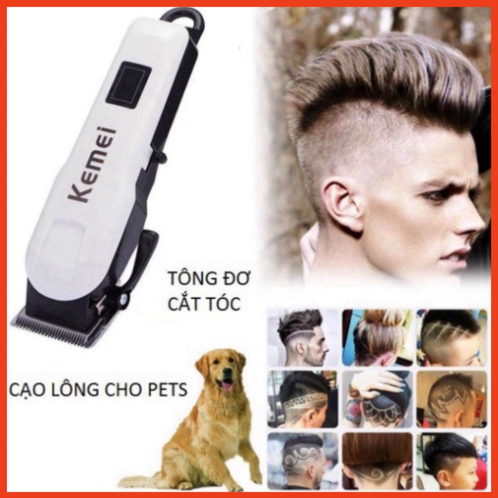 Tông Đơ Cắt Tóc Không Dây Chuyên Nghiệp Kemei 809A - Máy Hớt Tóc Pro Salon