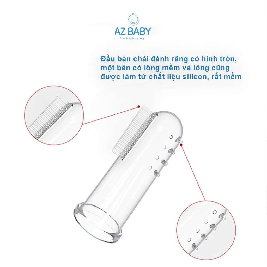 Tưa Lưỡi Silicon Làm Sạch Răng Miệng Cho Bé AZ Baby- CSCTB006