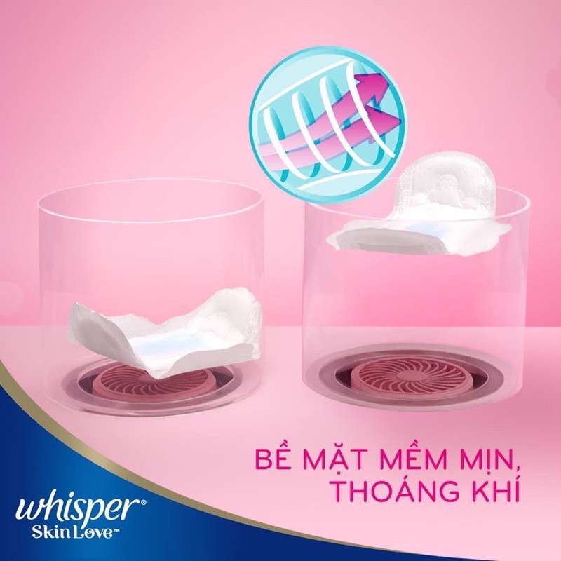 BĂNG VỆ SINH WHISPER MỀM MỎNG 24cm GIÁ bia 52k DATE MỚI