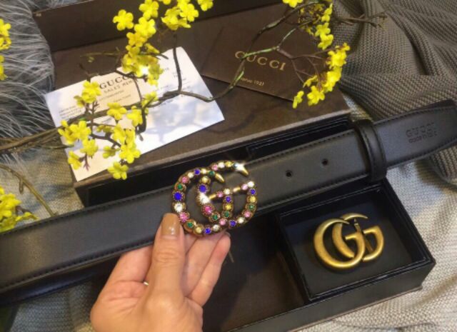 Dây lưng nữ thắt lưng hai mặt đồng và đá siêu hot hàng cao cấp đầy đủ phụ kiện