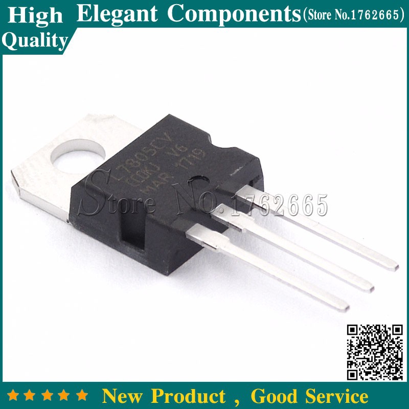 10 chiếc L7805CV L7805 TO220 7805CV 7805 TO-220 LM7805 MC7805 5V 1.2A triode Transi