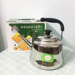 Ấm đun nước inox THÁI LAN-3L (Đun được bằng bếp gas bếp từ)