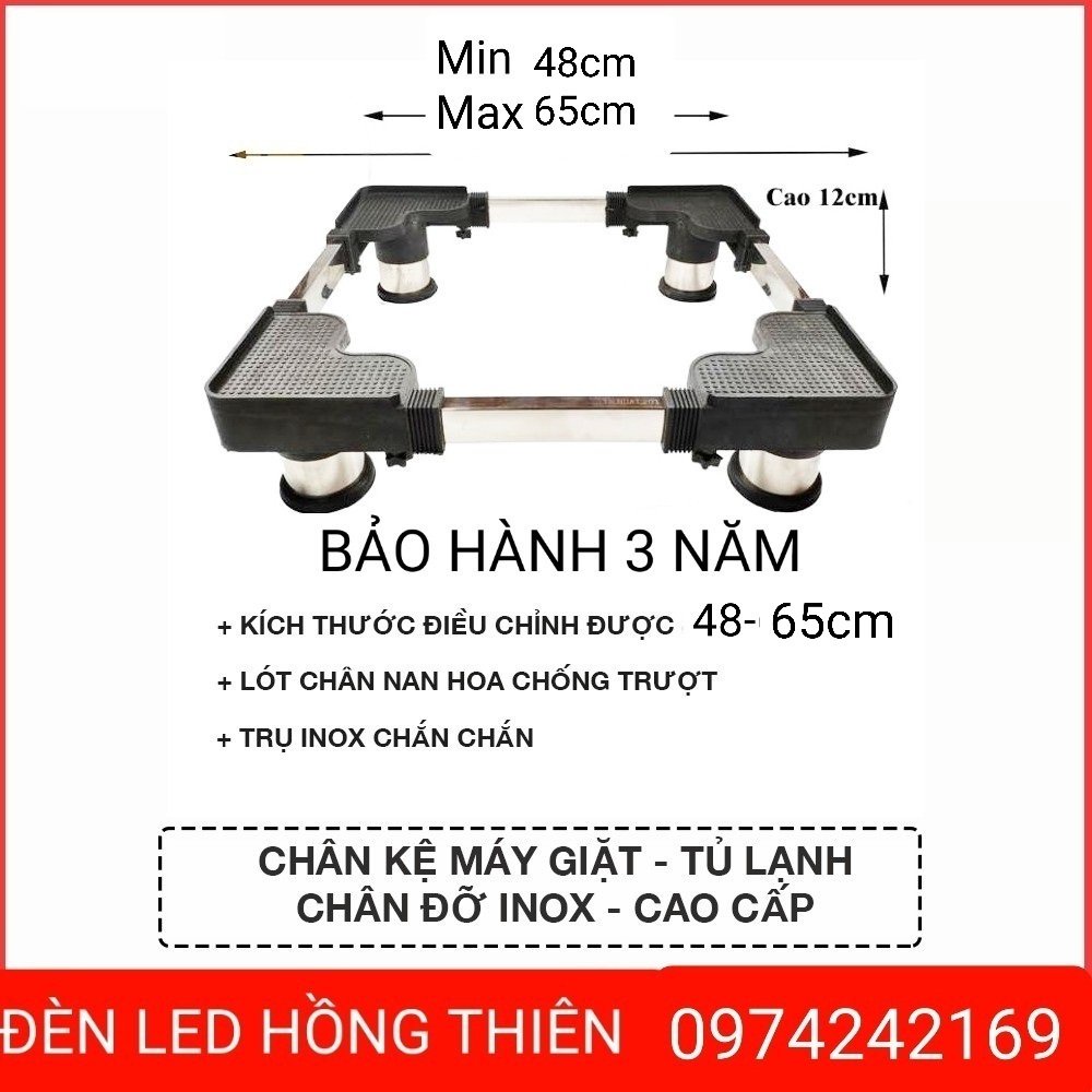 CHÂN TỦ LẠNH KỆ MÁY GIẶT TRỤ INOX CAO CẤP