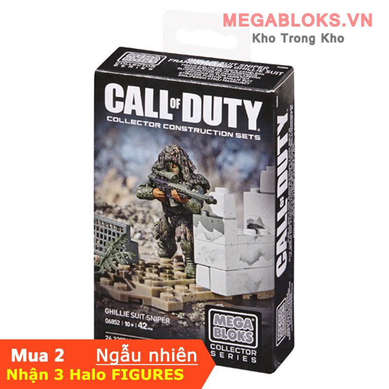 Mega Bloks Construx Call of Duty 06852 Ghillie Suit Sniper【Thương hiệu mới chưa mở】Xây dựng đồ chơi mô hình nhân vật