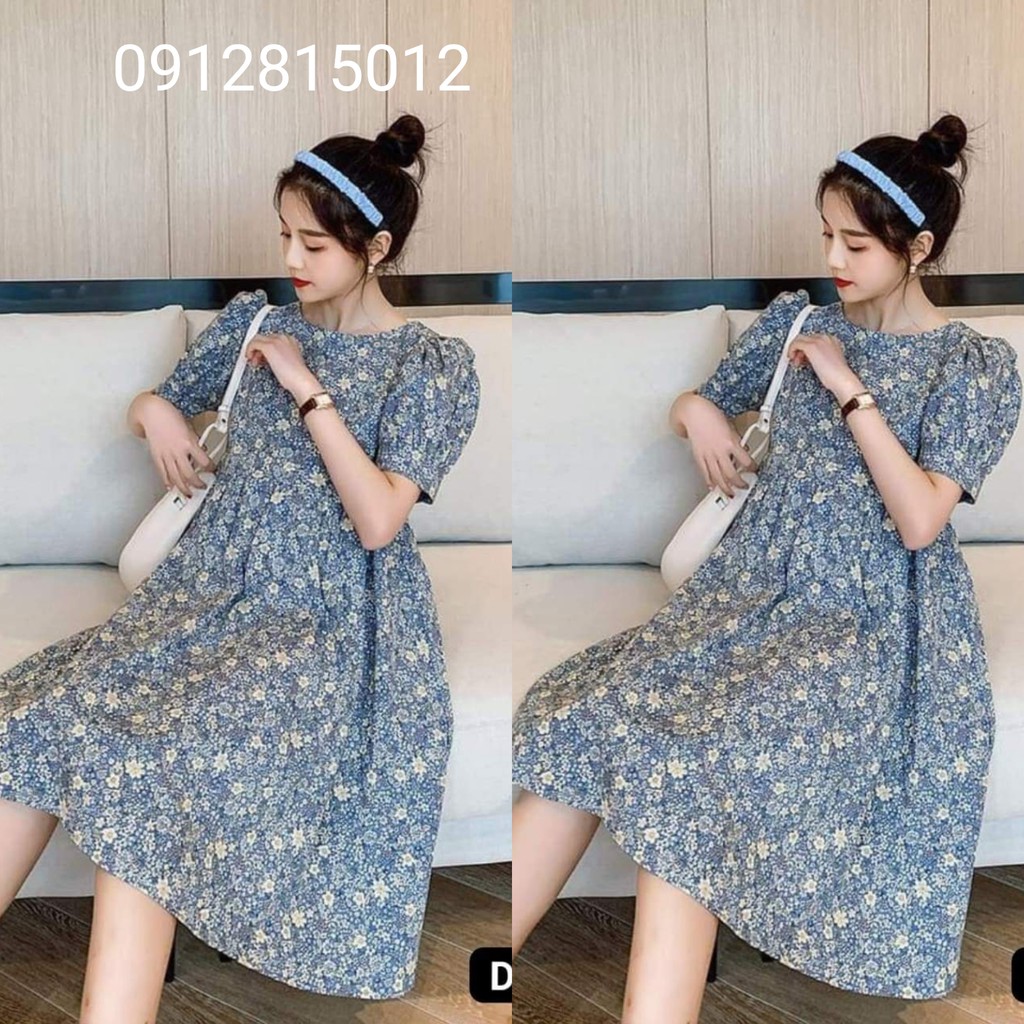 váy bầu đẹp-Đầm Bầu 🌸 FREESHIP 🌸 Đầm Bầu Váy Bầu Chất Hoa Lụa , Freesize từ 45 đến 70Kg