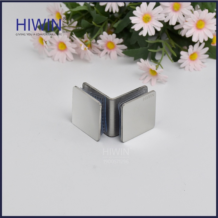 Kẹp định vị cabin tắm 90 độ kính kính chất liệu inox 304 mặt gương HIWIN FC-087