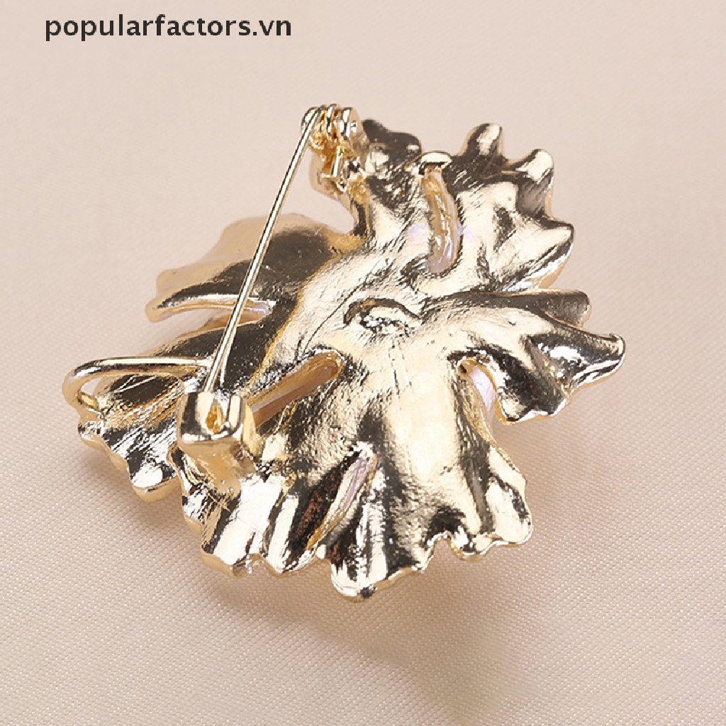 Ghim Cài Áo Hình Bông Hoa Đính Ngọc Trai Phong Cách Vintage
