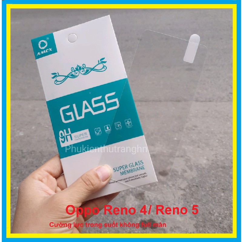 Oppo Reno 4/ Reno 5 - Kính cường lực thường trong suốt không full màn Oppo Reno 4/ Reno 5