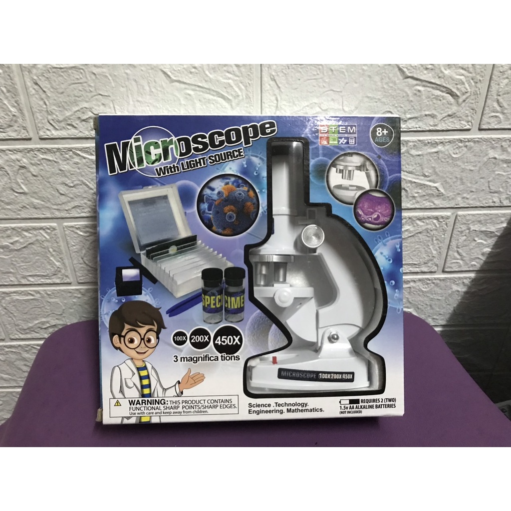 ĐỒ CHƠI THÍ NGHIỆM KHOA HỌC STEM - KÍNH HIỂN VI MICROSCOPE NO.1061