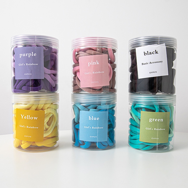 Cột tóc hộp cho bé gái và Mẹ số lượng 50 dây, thun co dãn, sẵn nhiều màu đẹp