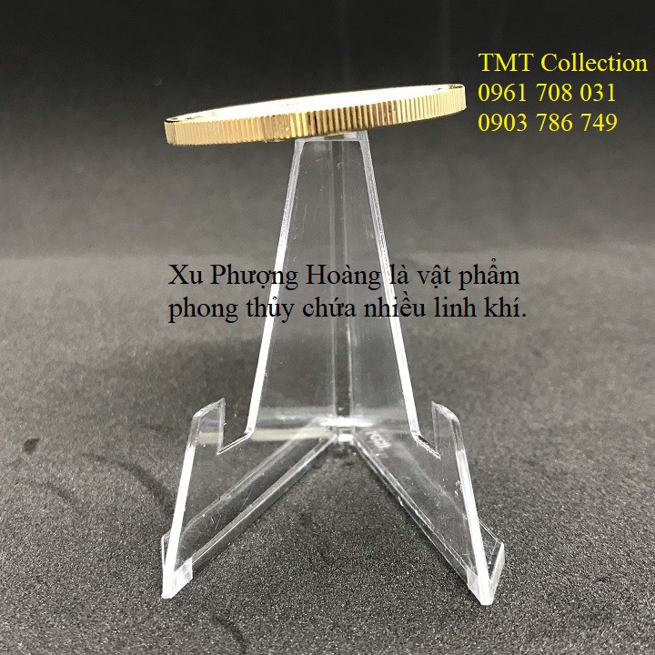 Đồng xu khắc hình chim Phượng Hoàng mạ vàng mang lại may mắn, thịnh vượng - TMT Collection - SP000843
