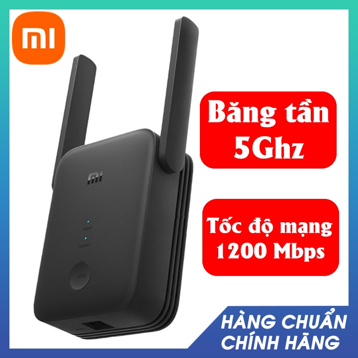 [BẢN QUỐC TẾ] Kích sóng Wifi Xiaomi AC1200 2 băng tần 2Ghz 5Ghz tốc độ mạng siêu khoẻ 1200Mbps