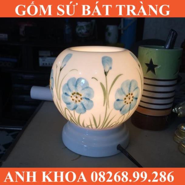 Đèn tinh dầu hoa Bát Tràng - Gốm sứ Bát Tràng Anh Khoa