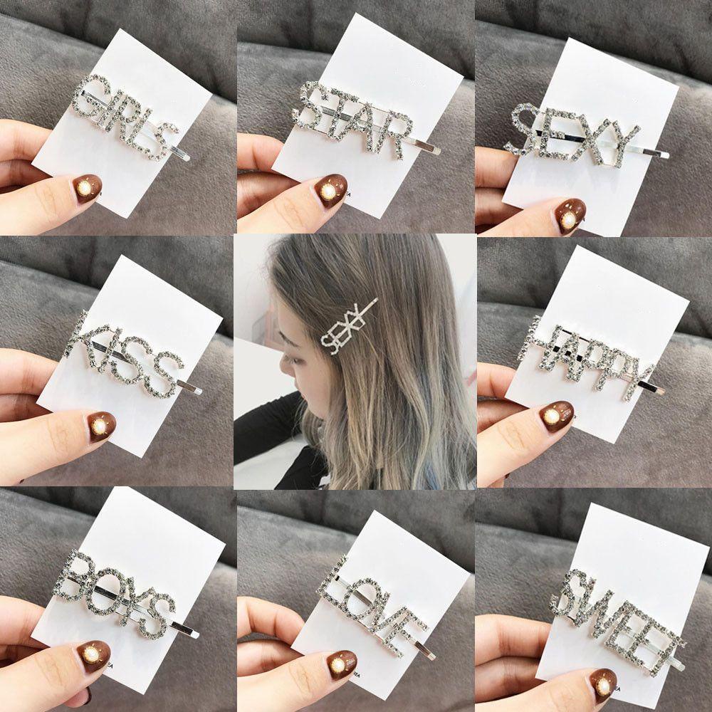 Kẹp Tóc Kim Loại Hình Chữ Cái Thời Trang Cho Nữ