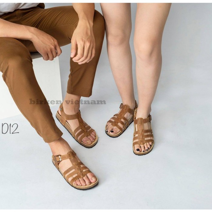 Giày quai hậu sandal da bò xuất khẩu (mã D12)