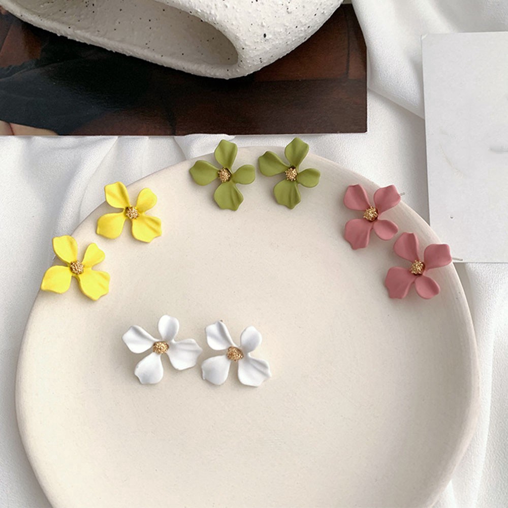 Khuyên kẹp vành tai không xỏ lỗ hình hoa đơn giản phong cách Hàn Quốc cho nữ