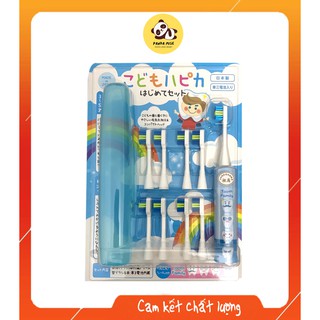 Set bàn chải điện đánh răng cho bé- Nội địa Nhật( bao gồm: 1 thân máy, 9 đầu chải thanh thế và 1 hộp đựng)
