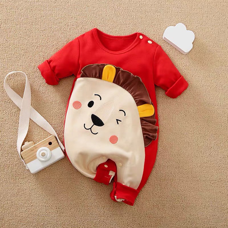 Body Hình Thú Dài Tay LOTUKA Dễ Thương Cho Bé Trai Bé Gái, Chất Cotton Mềm Mịn, Co Giãn 4 Chiều Size 3-12kg