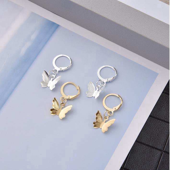 Set Dây Chuyền Và Khuyên Tai Hình Bướm Xinh Xắn Dành Cho Nữ