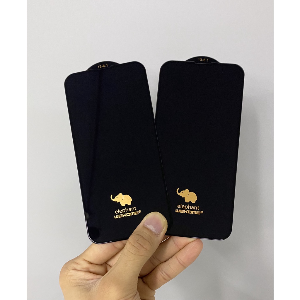 [ ĐÃ CÓ IP13 ] Kính cường lực Voi iPhone hộp sắt WK Elephant không hộp trần dán full cho IP 6 Plus 7 8 X XS Max 11 12