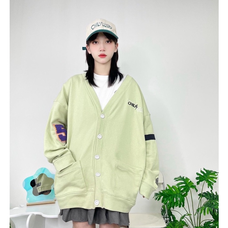 Áo khoác Cardigan CHILICLUB ( Đỏ-Xanh Mint)