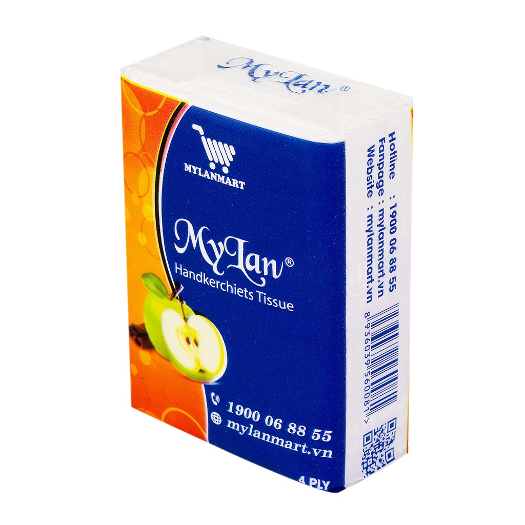 [LỐC 15 GÓI] Khăn giấy bỏ túi cao cấp Mylan Qủa Táo 4 lớp