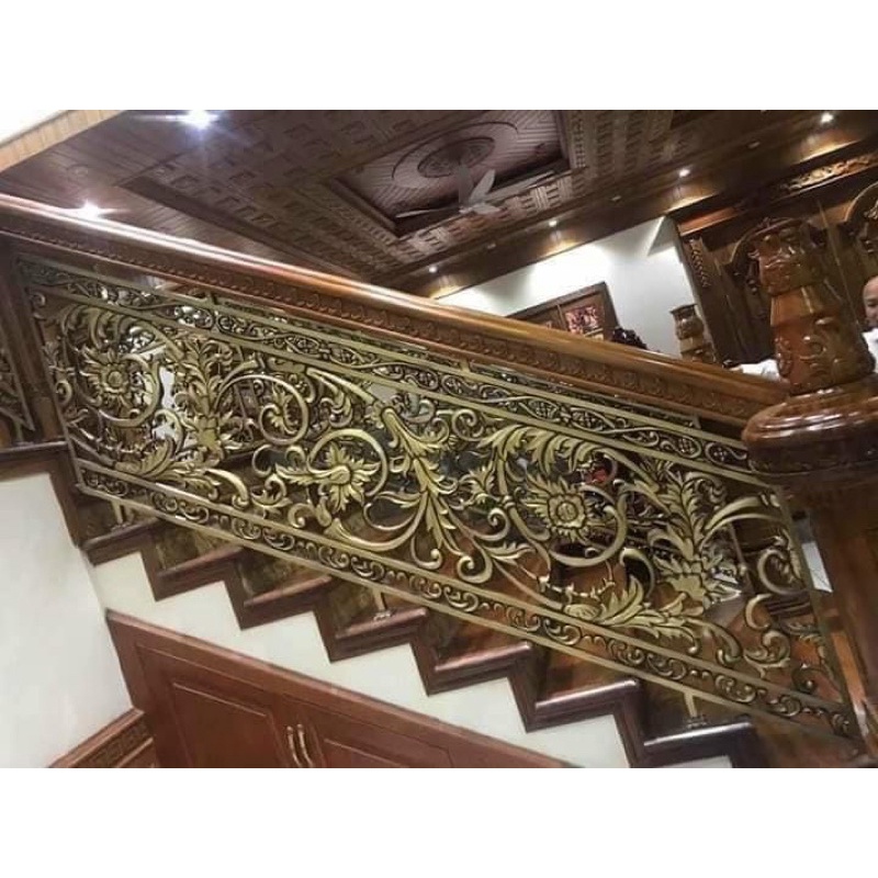 Cầu thang nhôm đúc nghệ thuật ( chưa tay vịn)