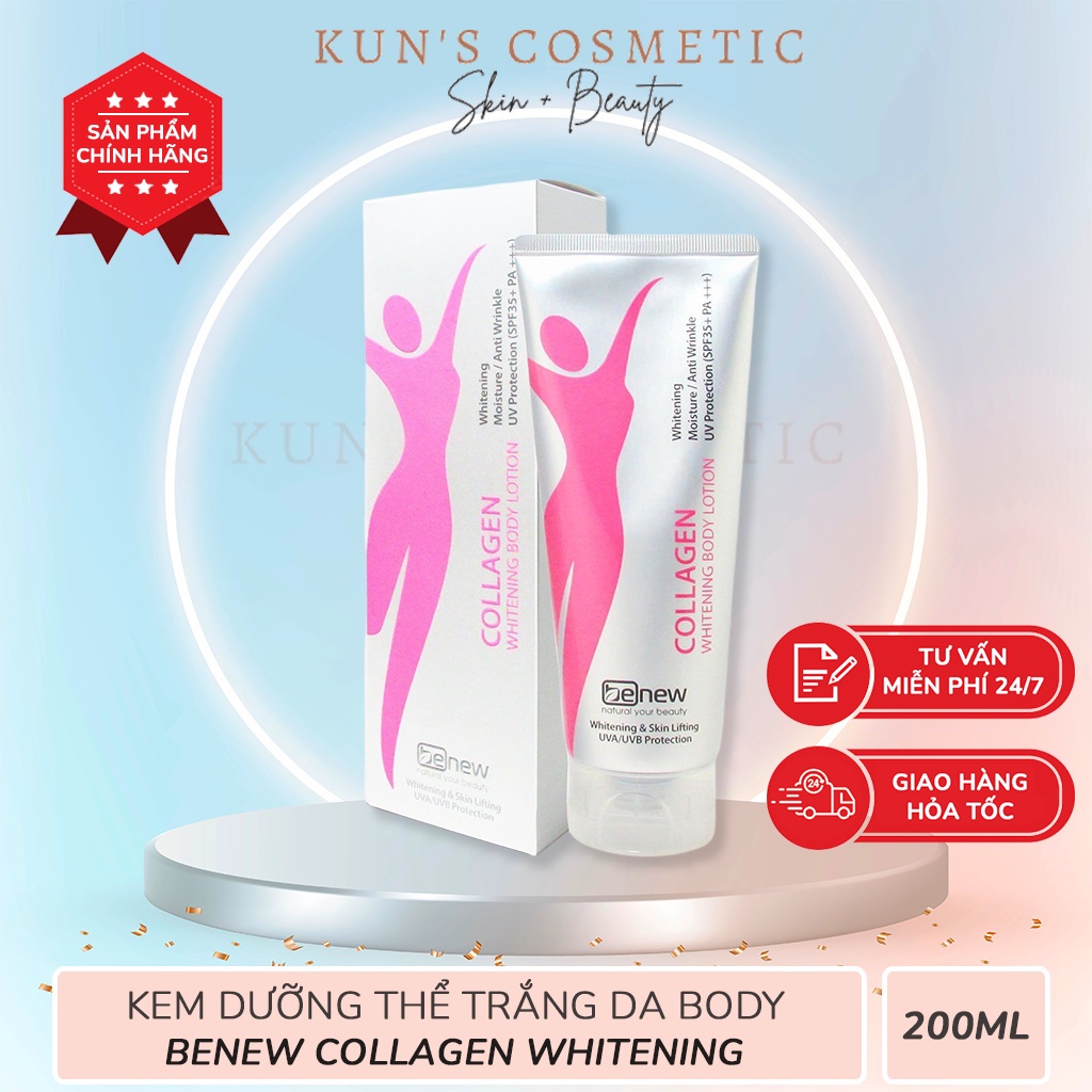 Kem Dưỡng Thể Trắng Da Body & Nâng Cơ Benew Collagen Whitening (200ml)