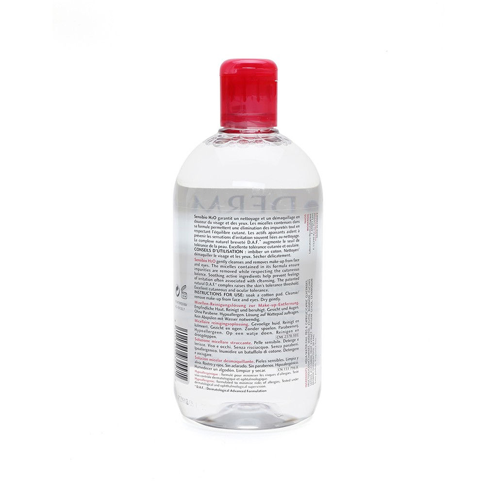 Nước tẩy trang Bioderma Sensibio H2O dành cho da nhạy cảm (500ml)