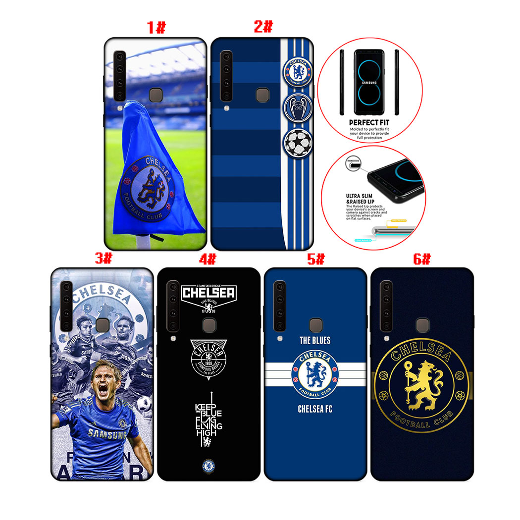 Ốp Điện Thoại Silicon Dẻo Viền Đen Họa Tiết Logo Đội Bóng Chelsea Cho Samsung A01 Eu A40 A40s A50 A50s A60 M40 A70 A70s Xc11