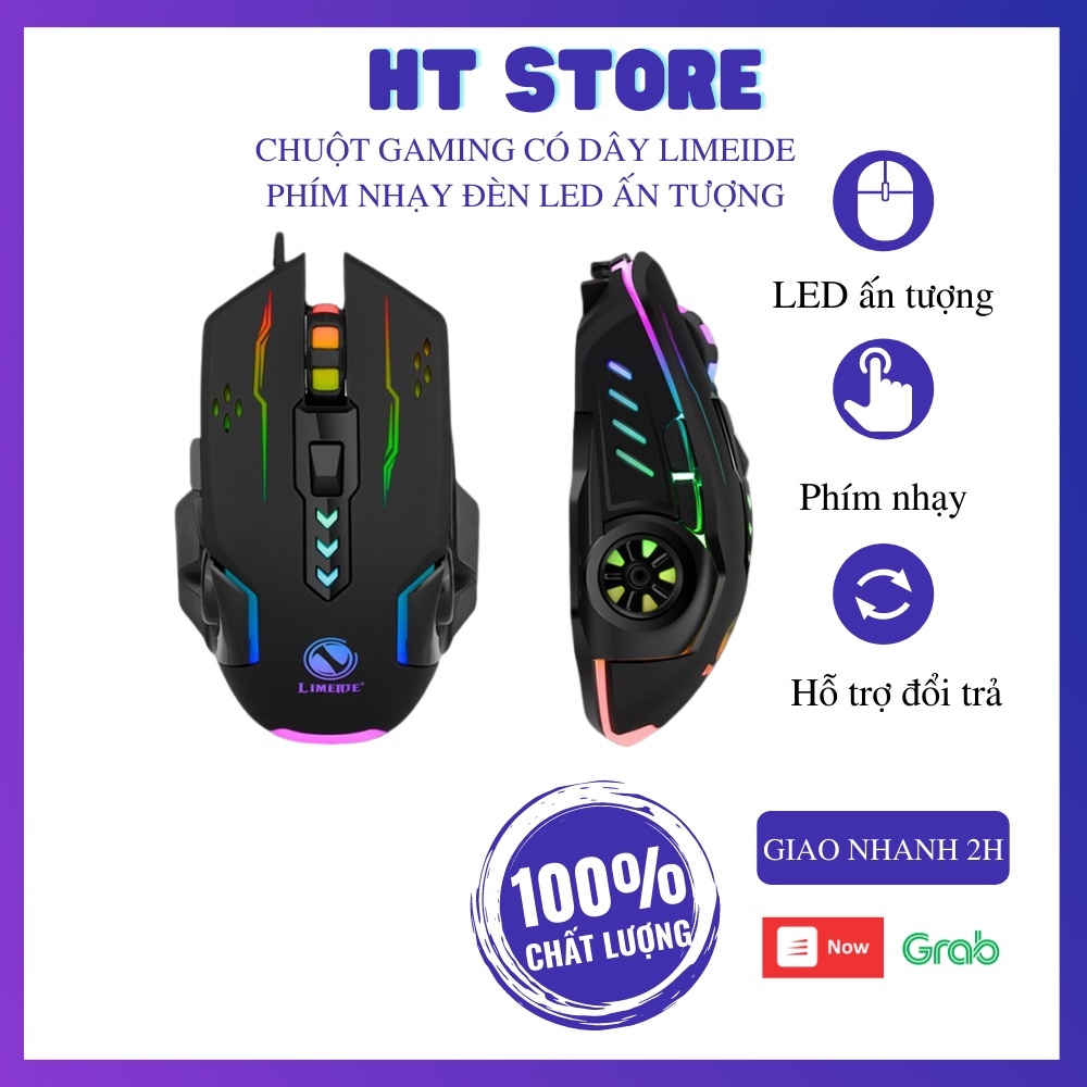 Chuột Gaming Có Dây Chính Hãng Limei V7 Thiết Kế Hiện Đại Đèn LED Phát Sáng Nhiều Màu