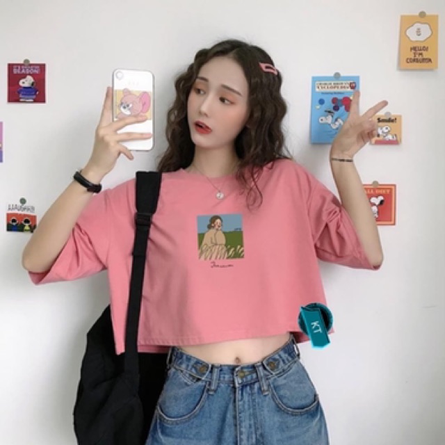Áo crt ok vuông cô gái THB057