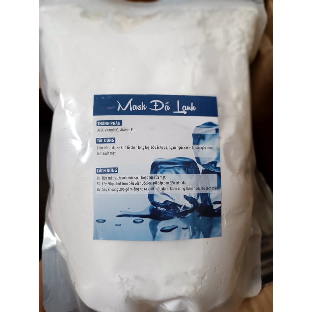 Mặt nạ đá lạnh dạng bột giúp da mát lạnh, căng bóng trắng sáng túi 1kg