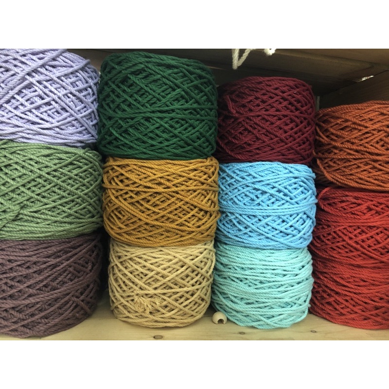 Dây thừng cotton màu size 3mm, 5mm thắt macrame, trang trí, decor - Ảnh thật và video