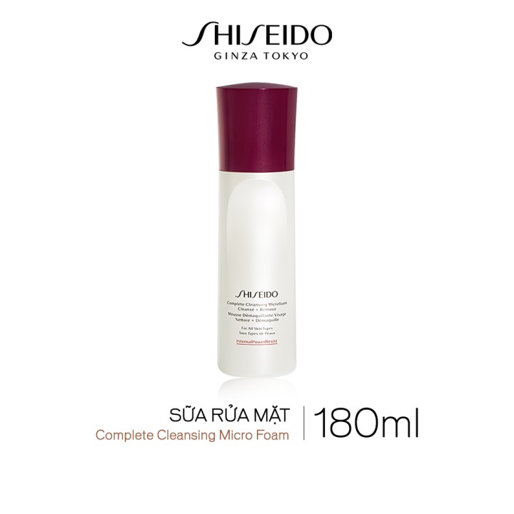[Mã COSLUXP11 giảm 150K] Sữa rửa mặt Shiseido Complete Cleansing Micro Foam 180ml