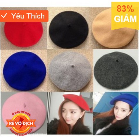 [BÁN BUÔN ] - NHẬN BỎ SỈ CHO SHOP -----MŨ NỒI BERET  - HÀNG CỰC CHẤT - GIÁ CỰC SỐC