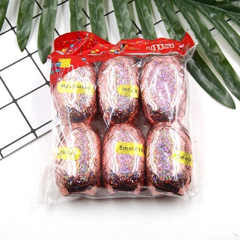 Set 6 Cuộn Dây Lá Nhôm 5mm * 10m Trang Trí Bong Bóng