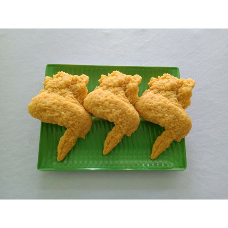 Cánh gà_mô hình xiên que bằng nhựa 12x9x4cm