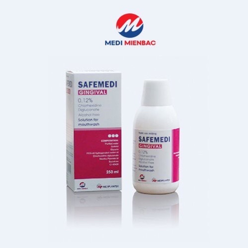 Nước súc miệng Safemedi Gingival 500ml Mediplantex ngăn ngừa mảng bám vi khuẩn, hôi miệng, sâu răng - CN12