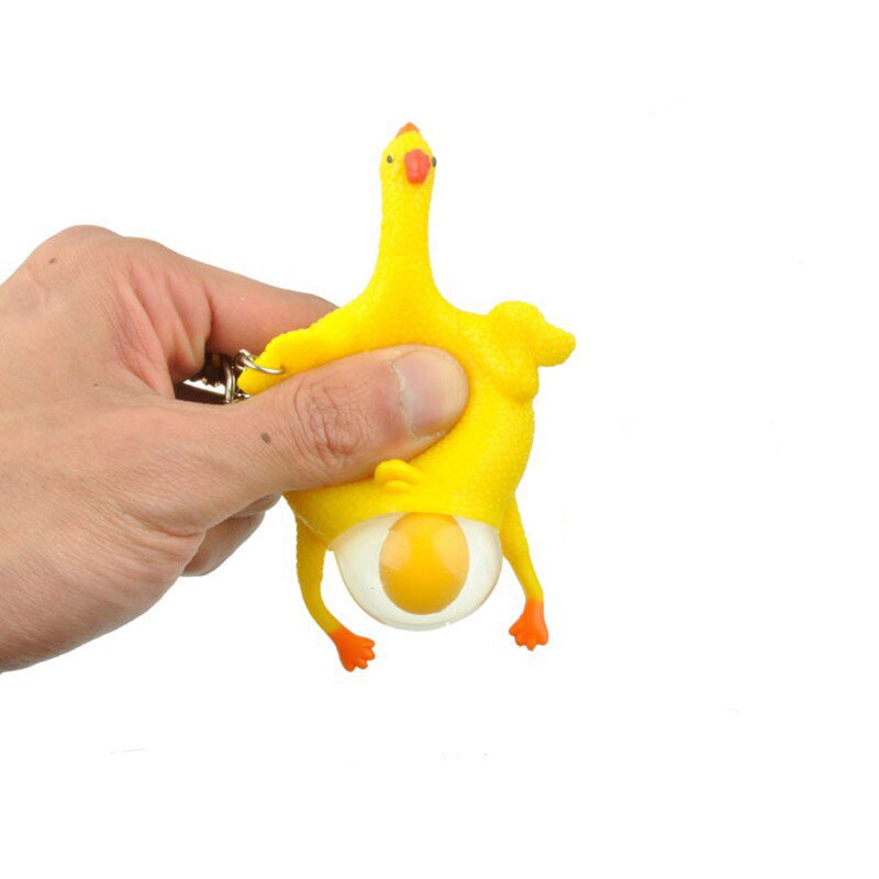 Móc khóa hình gà đẻ trứng dễ thương
