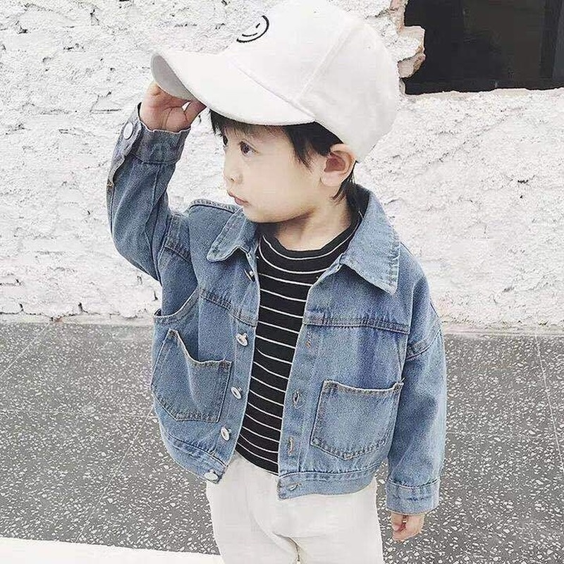 Áo Khoác Denim Thời Trang Xuân Thu Cho Bé