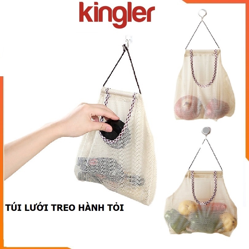 Túi Lưới Đa Năng, Túi Đựng Mỹ Phẩm, Vật Dụng Cá Nhân, Đựng Hành Tỏi, Hoa Quả Cho Nhà Bếp. Kingler 5270