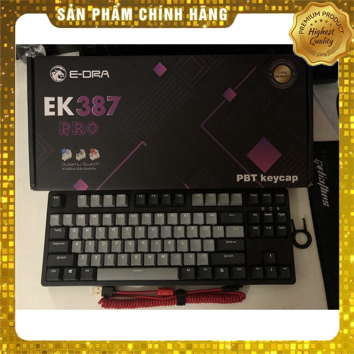 Bàn Phím Cơ TKL E-DRA EK387 PRO - Đang Khuấy đảo cộng đồng Game thủ - Keycap PBT Double shot,Blue Switch, Khôn | BigBuy360 - bigbuy360.vn