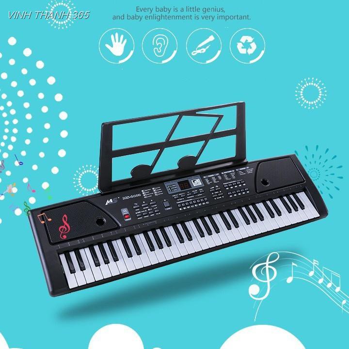 Đàn piano Đàn điện cho người mới chơi 61 phím kèm micro hàng đẹp Đàn organ