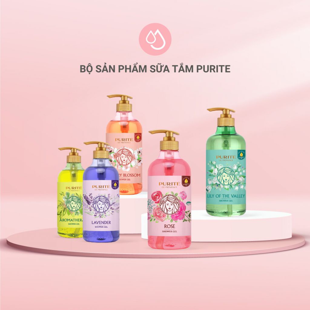 Sữa Tắm Purite 850ml Đủ Mùi Hương