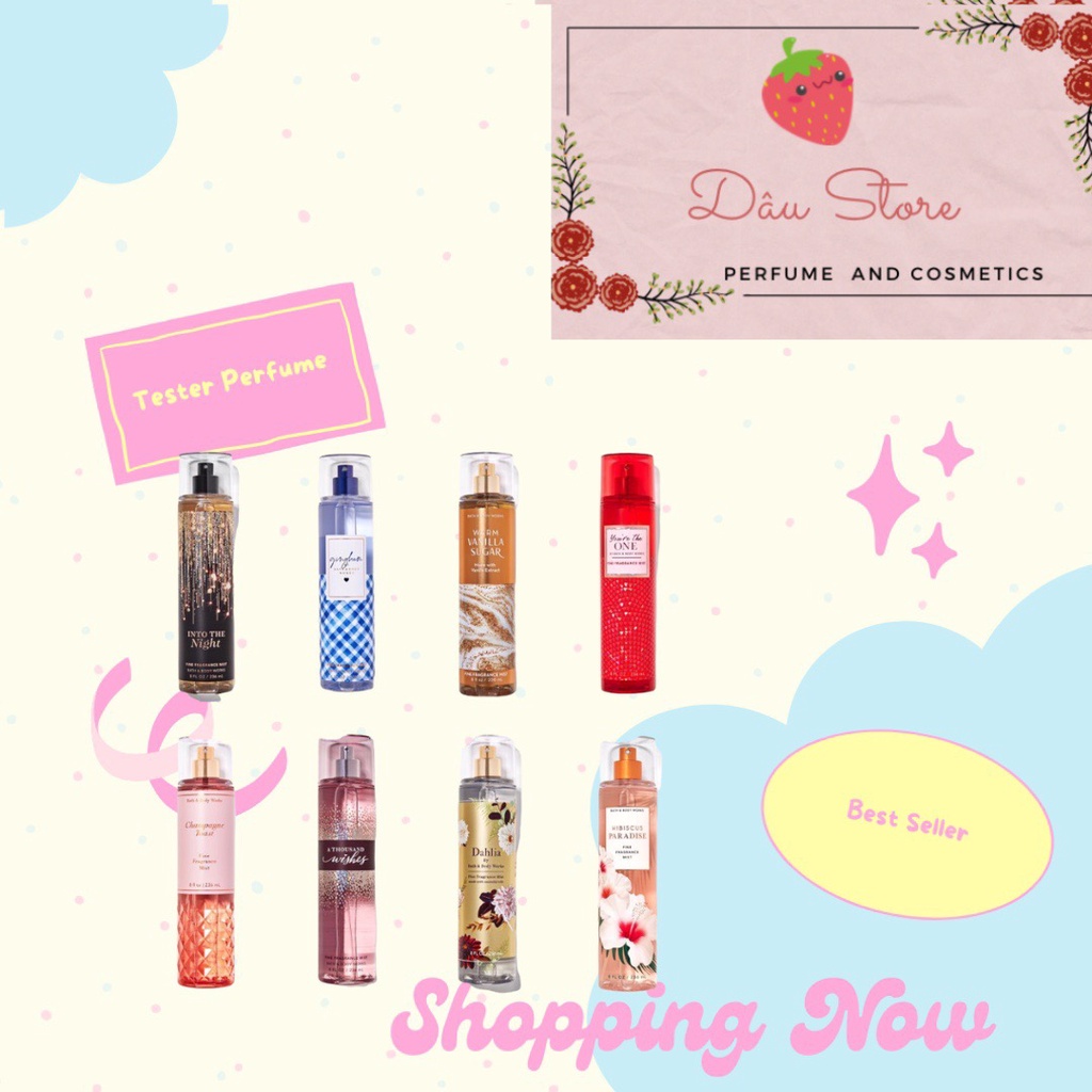 Xịt thơm toàn thân lưu hương Bath and Body Works 10ml Ver 3
