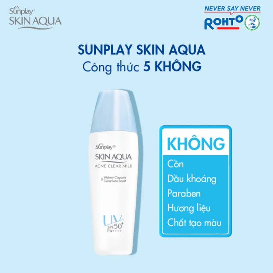 Sữa chống nắng dưỡng da ngừa mụn Sunplay Skin Aqua Acne Clear SPF 50+ PA++++ 25g