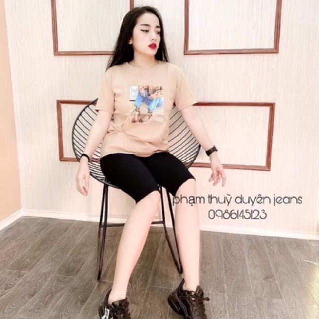Quần legging ngố nâng mông